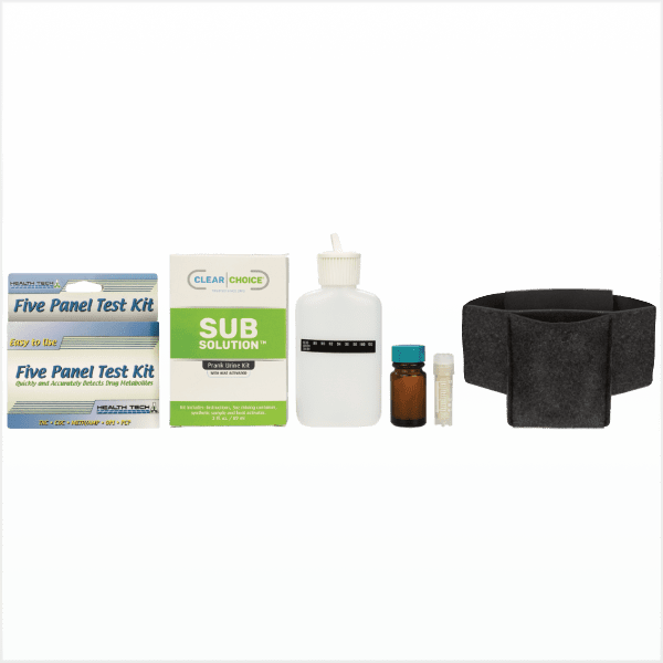 Sub Solution, 5 Panel Test Kit & Stash Belt Combo - Clear Choice Brand
